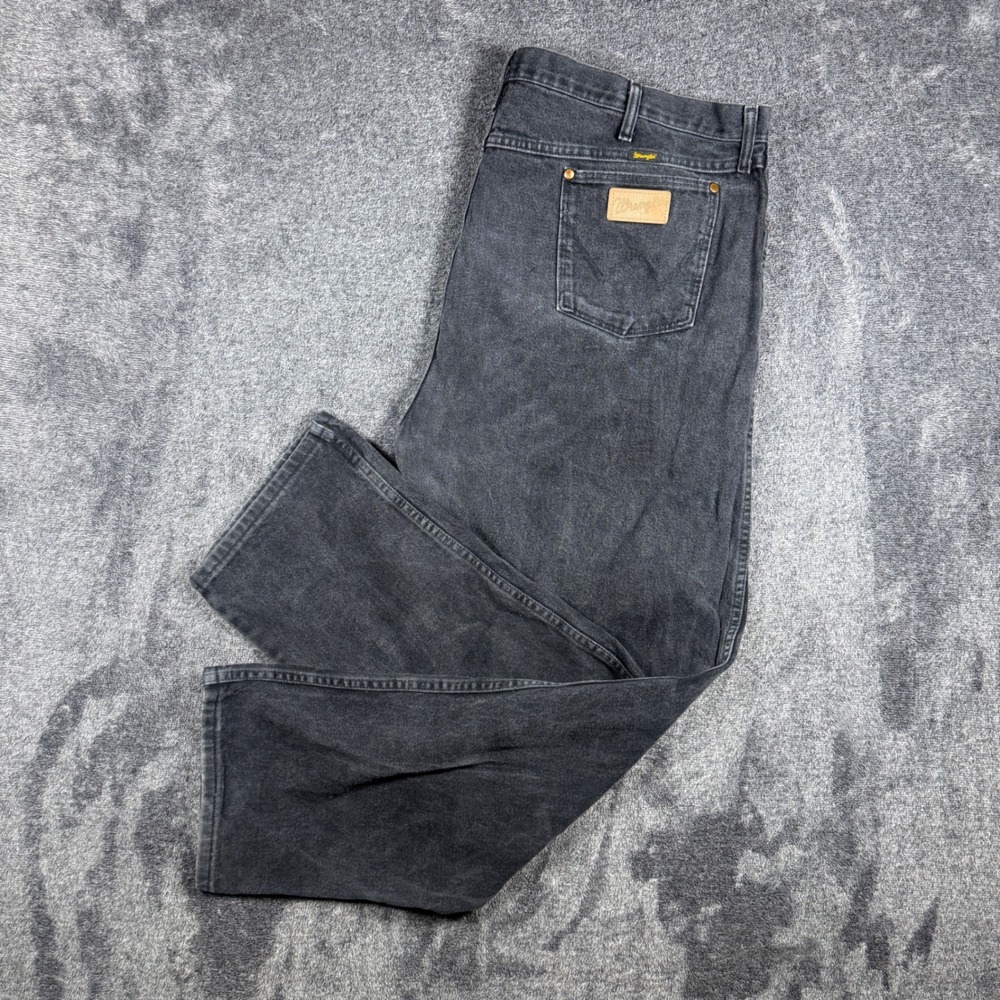 Wrangler 13MWZWK Cowboy Cut Original Fit Black Faded Denim Jeans 46x32 Fit 44x31